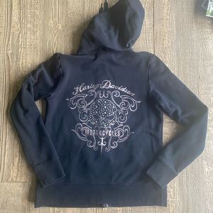 Harley-Davidson black zip up sweatshirt